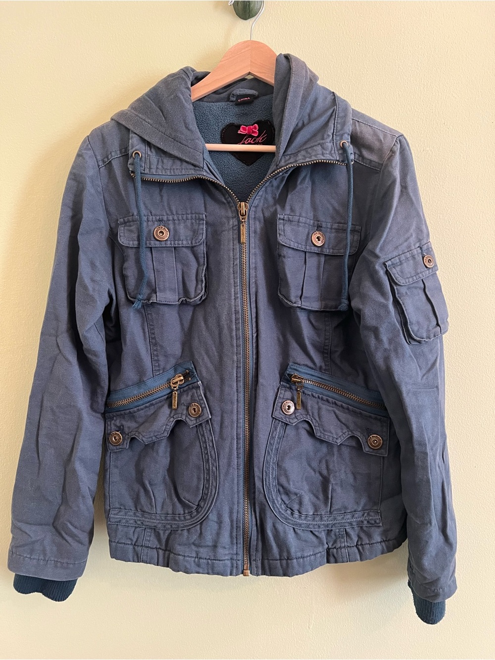 Twilight Bella Swan’s Jack BB Dakota Blue Hooded Utility Jacket, Medium